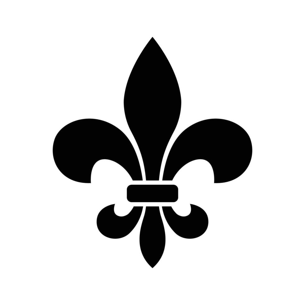 fleur de lis icon vector design template in white background