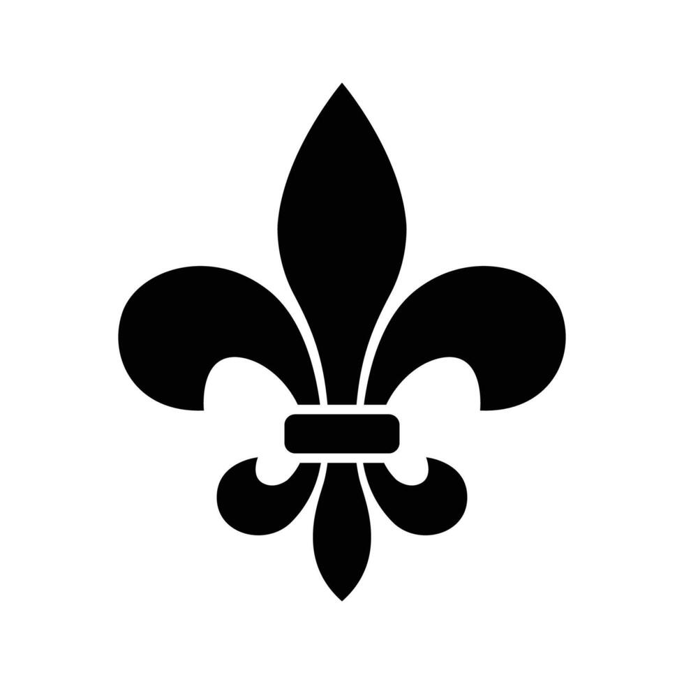 fleur de lis icon vector design template in white background