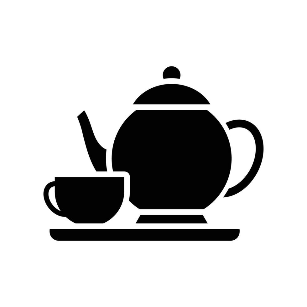 té hora icono vector diseño modelo en blanco antecedentes