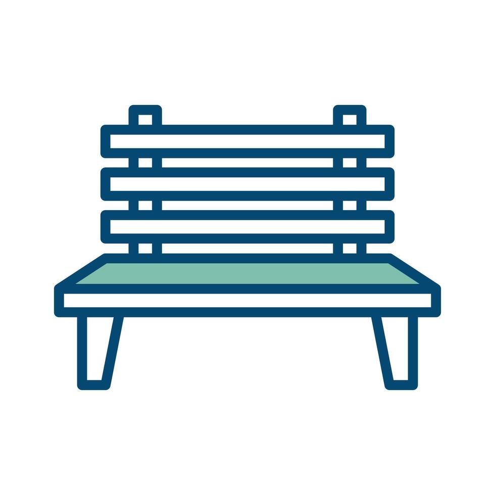 bench icon vector design template in white background
