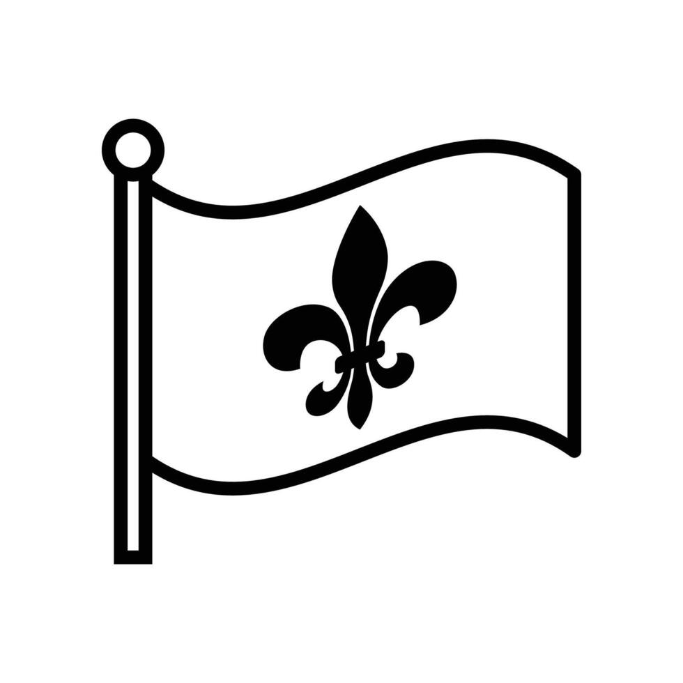 fleur Delaware lis icono vector diseño modelo en blanco antecedentes