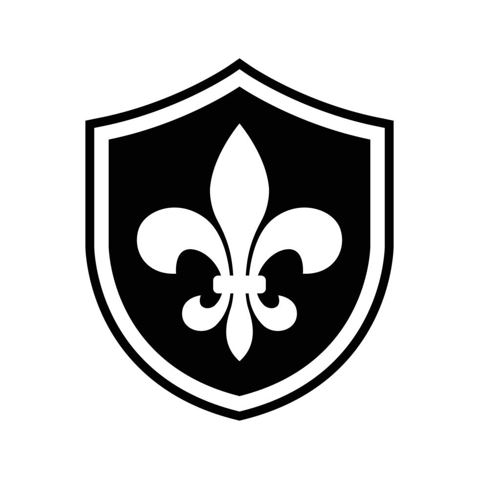 fleur de lis icon vector design template in white background