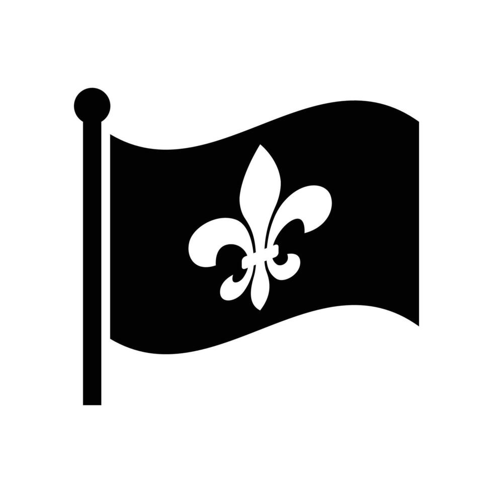 fleur de lis icon vector design template in white background