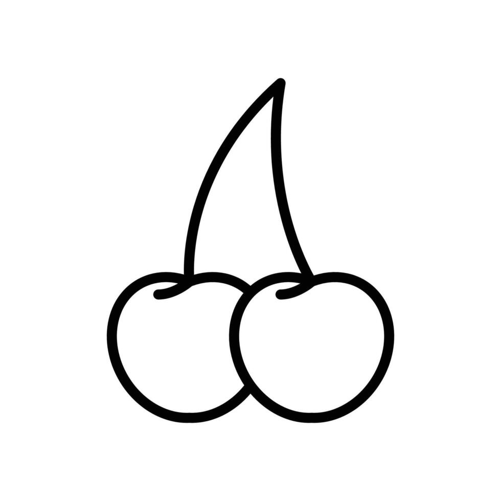Cereza Fruta icono vector diseño modelo en blanco antecedentes