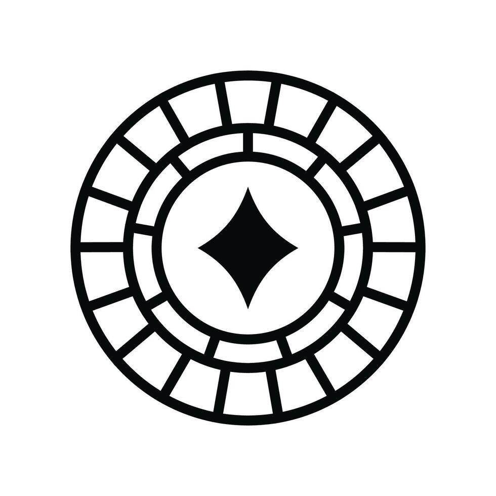 poker chip icon vector design template in white background