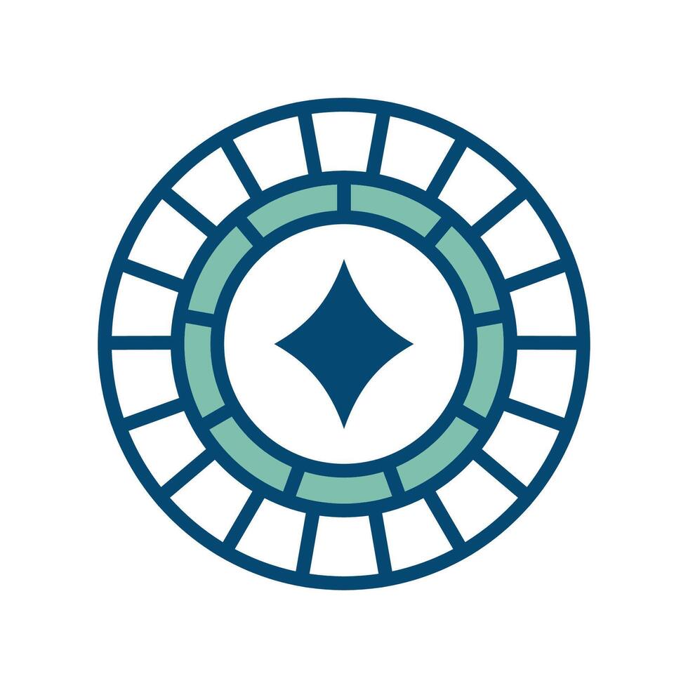 poker chip icon vector design template in white background
