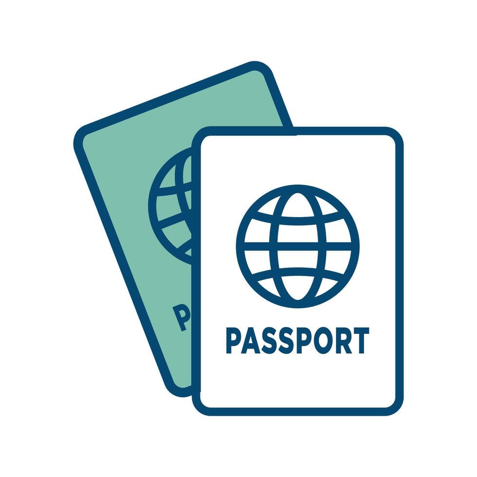 passport icon vector design template in white background