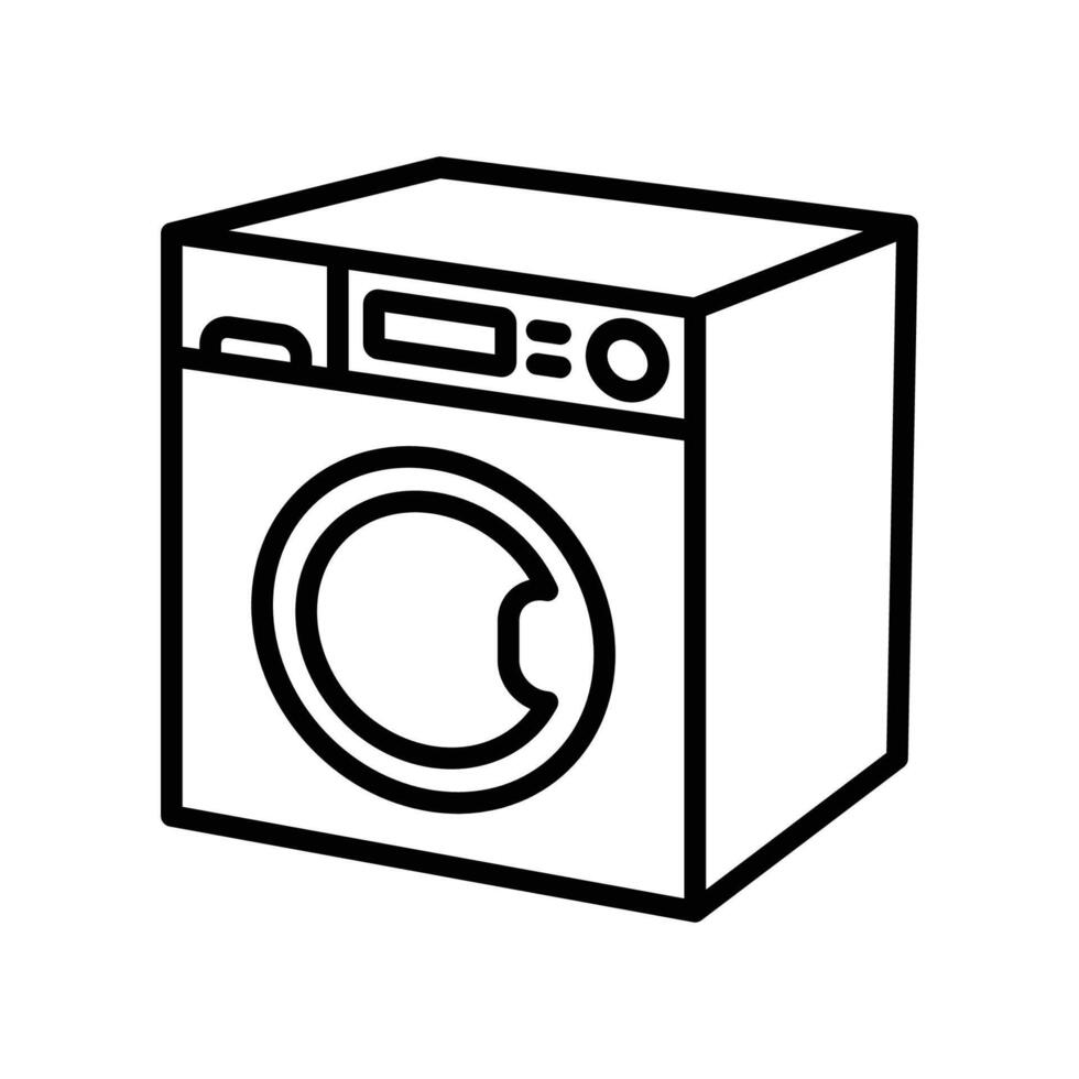 Lavado máquina icono vector diseño modelo en blanco antecedentes