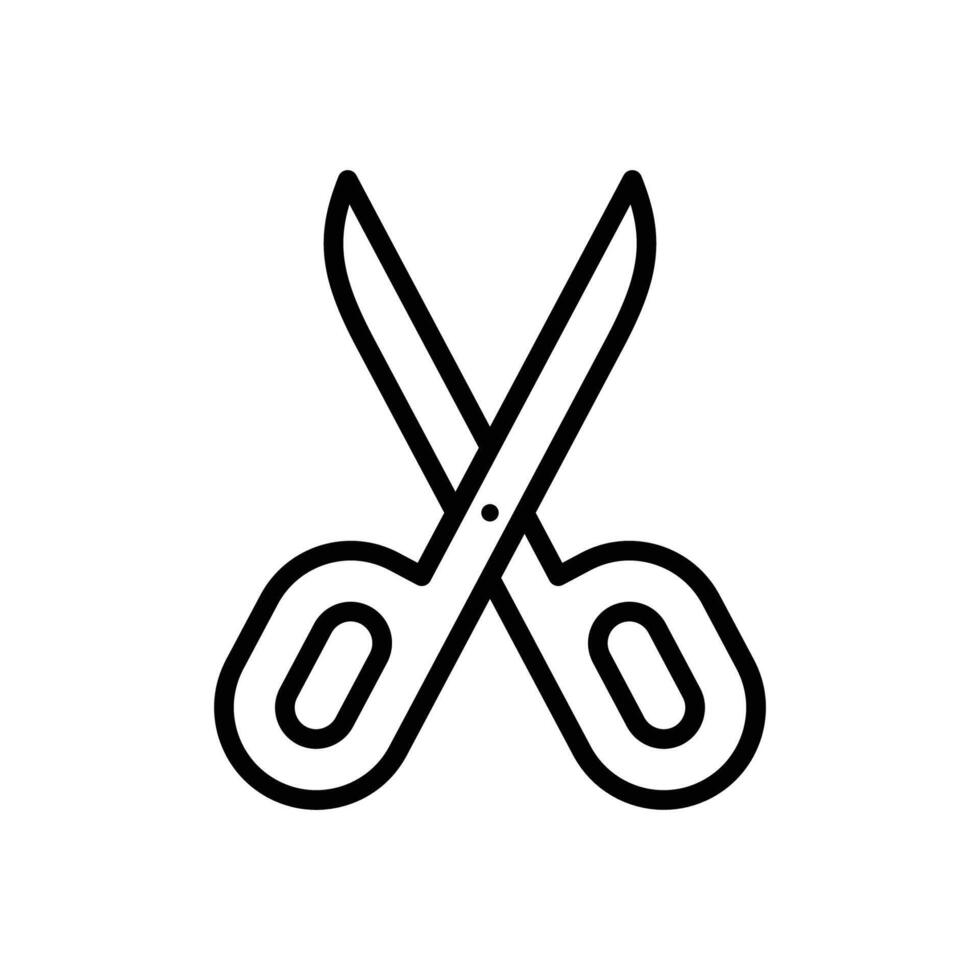 cortar con tijeras icono vector diseño modelo en blanco antecedentes