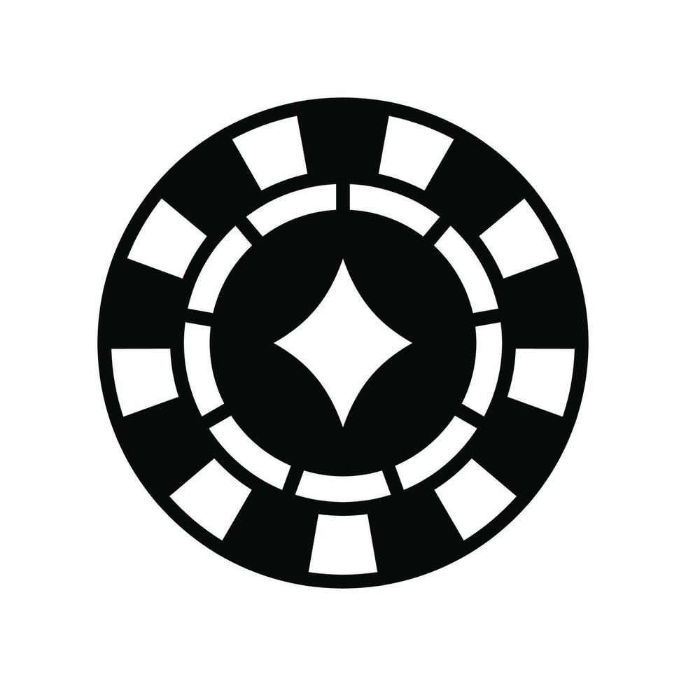 póker chip icono vector diseño modelo en blanco antecedentes