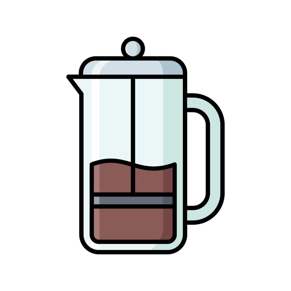 french press icon vector design template in white background