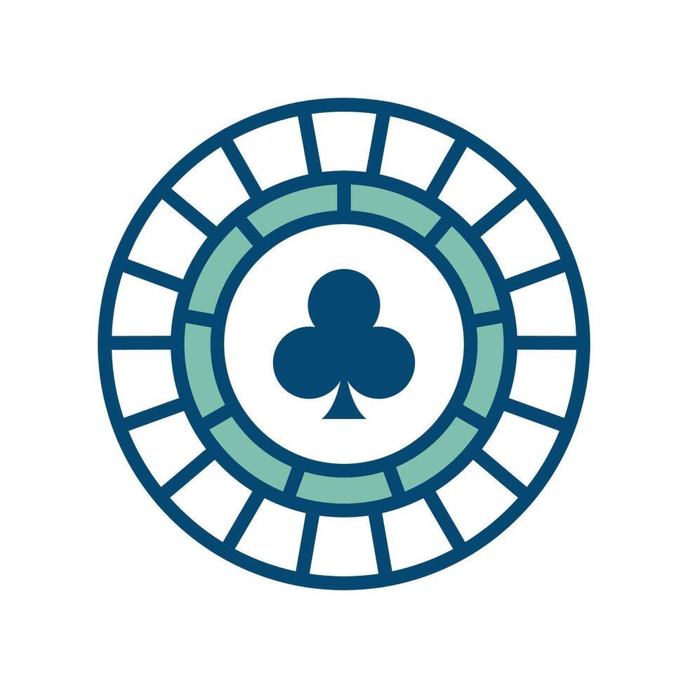 poker chip icon vector design template in white background