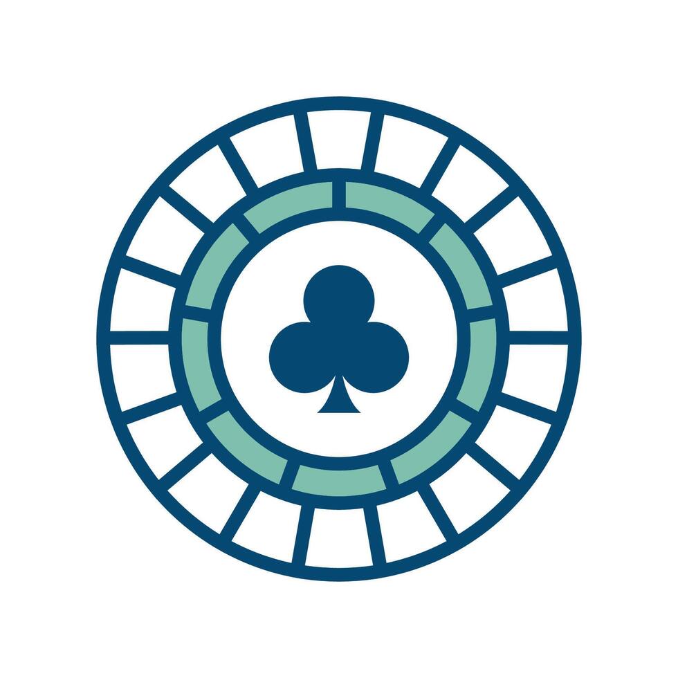 poker chip icon vector design template in white background