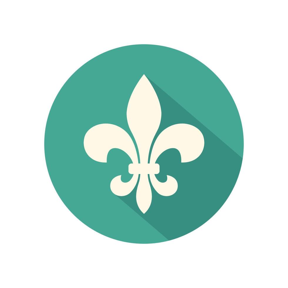 fleur Delaware lis icono vector diseño modelo en blanco antecedentes