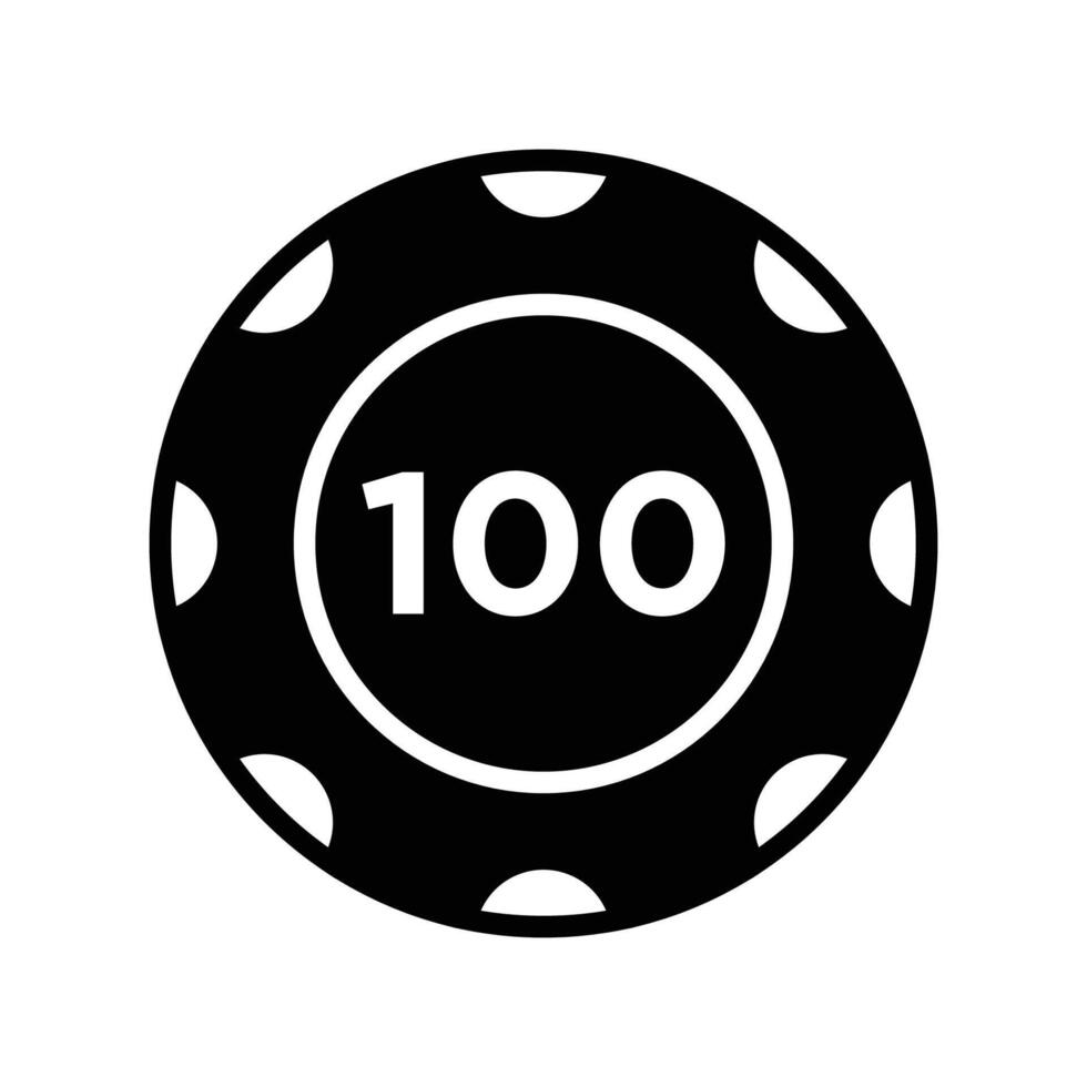 poker chip icon vector design template in white background