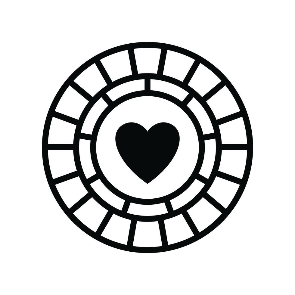 poker chip icon vector design template in white background