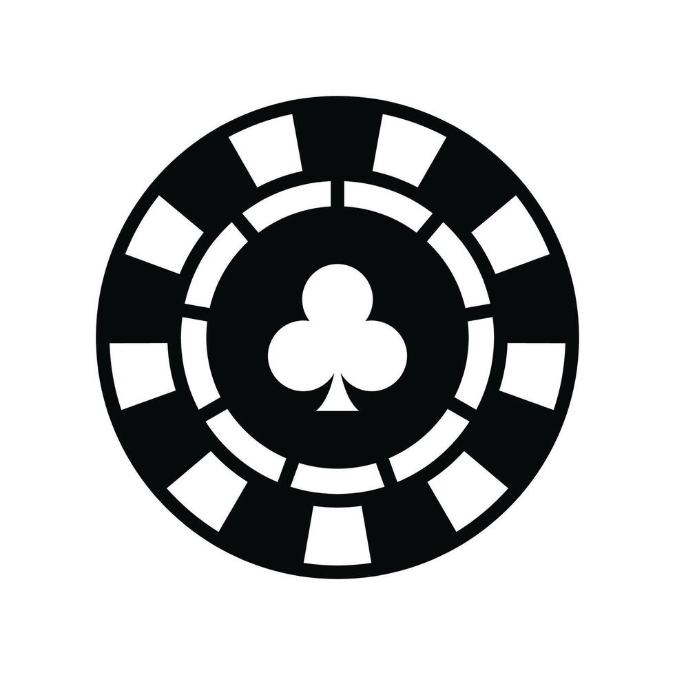 poker chip icon vector design template in white background