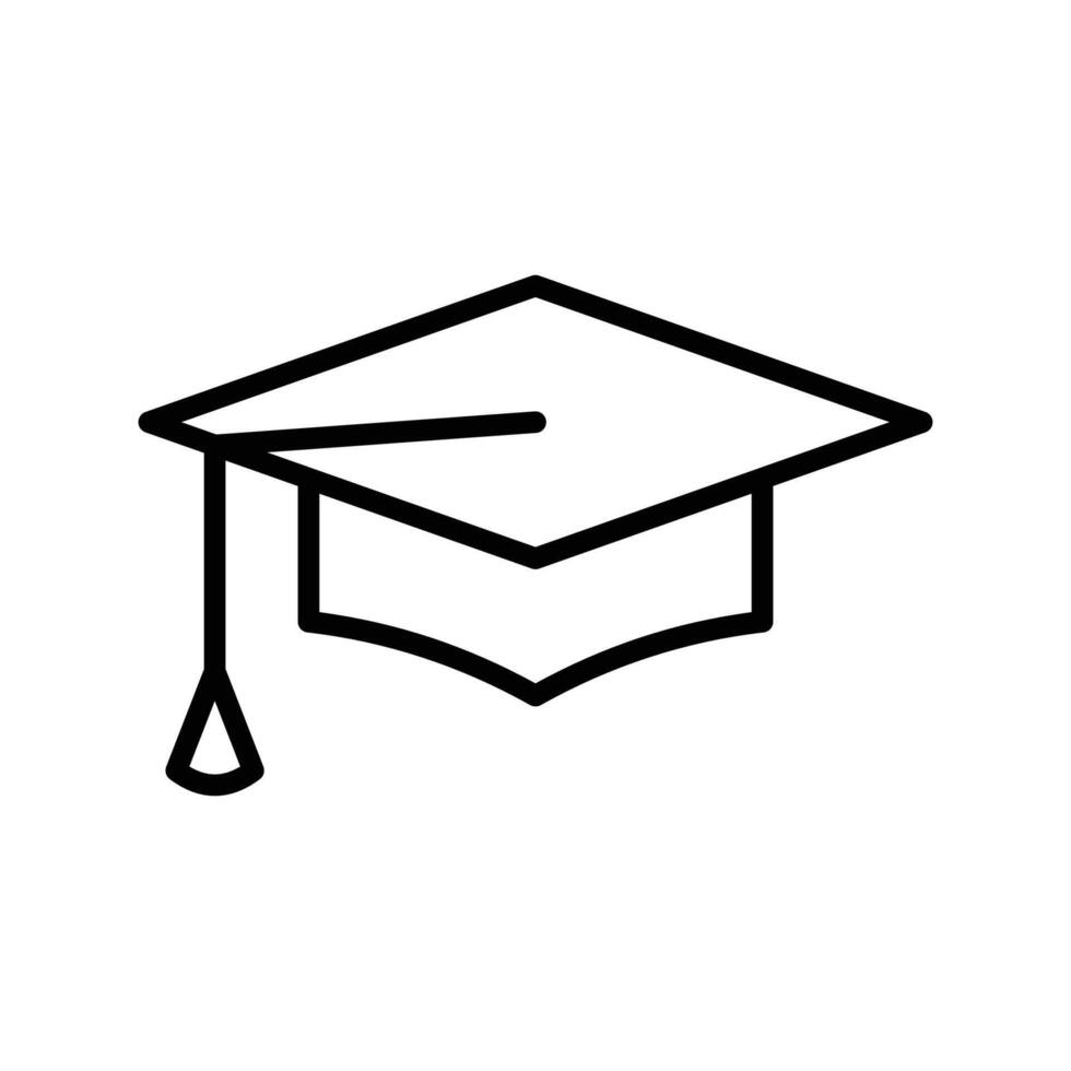 graduation cap icon vector design template in white background