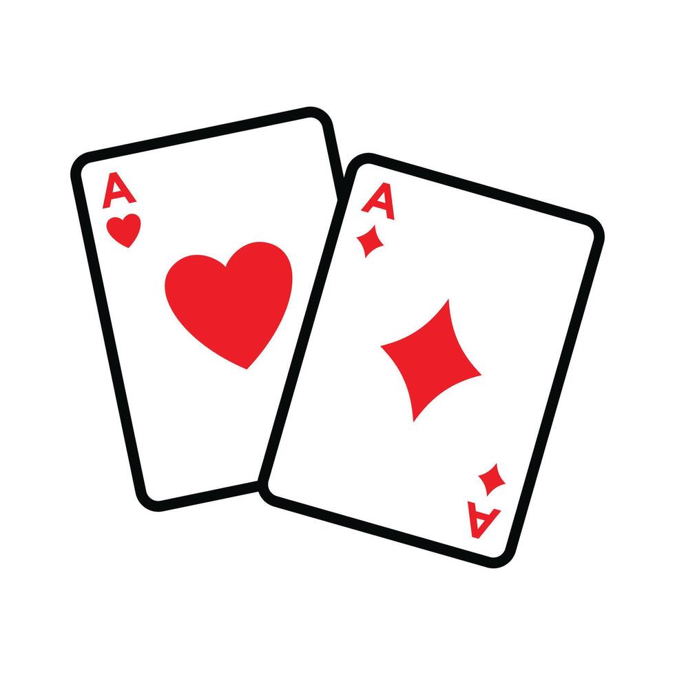 póker tarjeta icono vector diseño modelo en blanco antecedentes