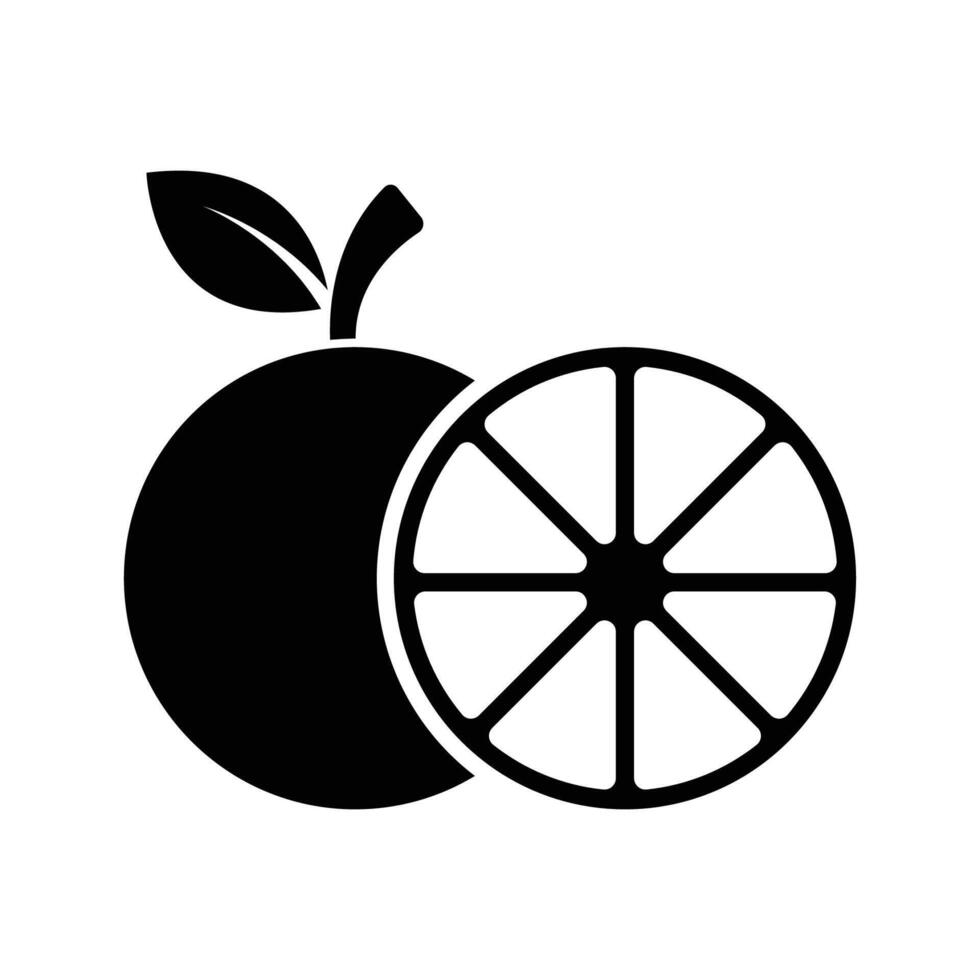 naranja Fruta icono vector diseño modelo en blanco antecedentes