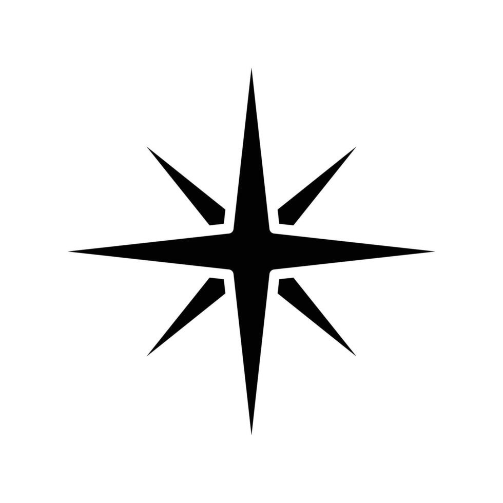 north star icon vector design template in white background