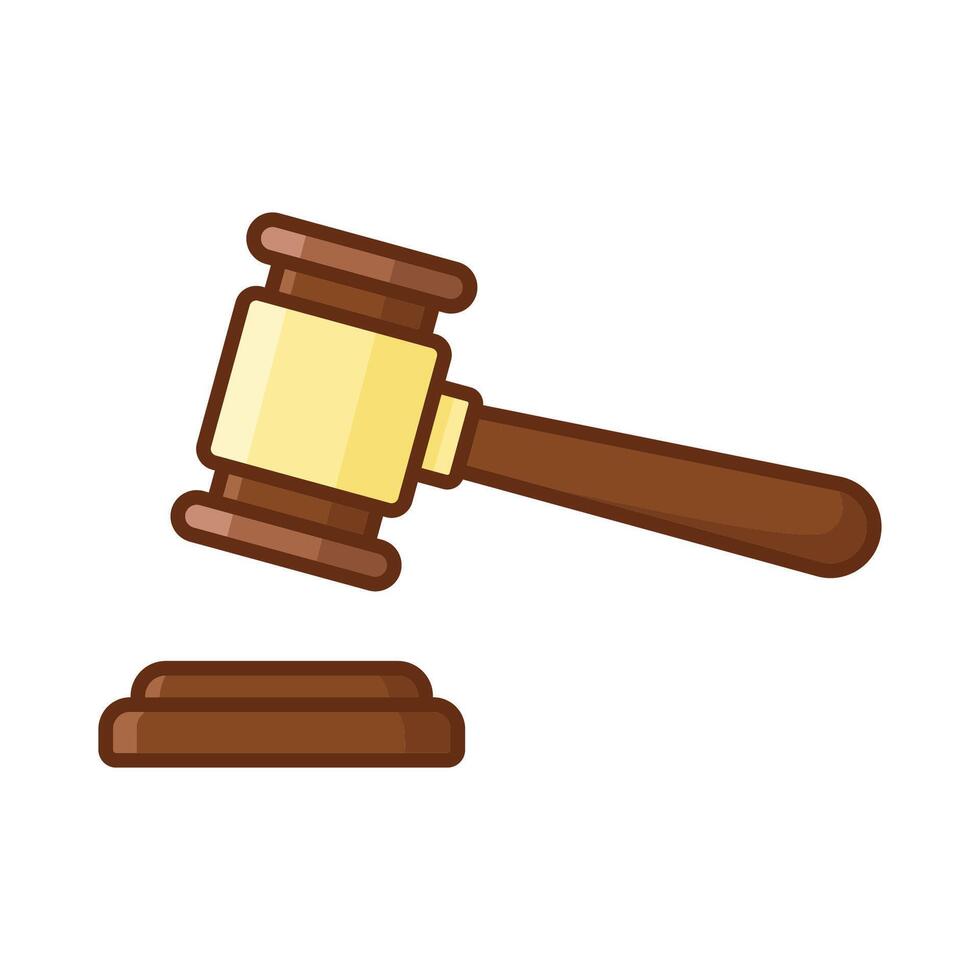 hammer of justice icon vector design template in white background