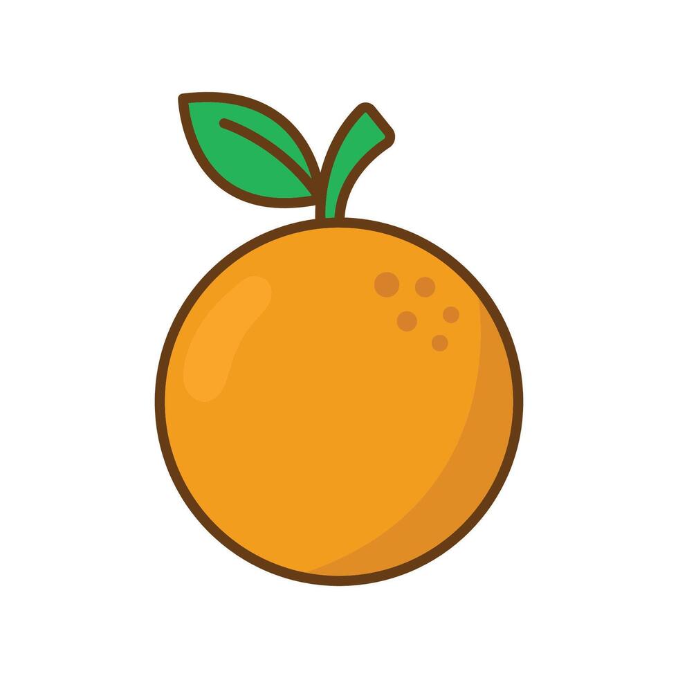 naranja Fruta icono vector diseño modelo en blanco antecedentes