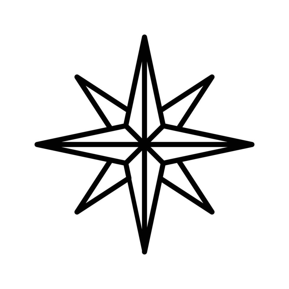 north star icon vector design template in white background