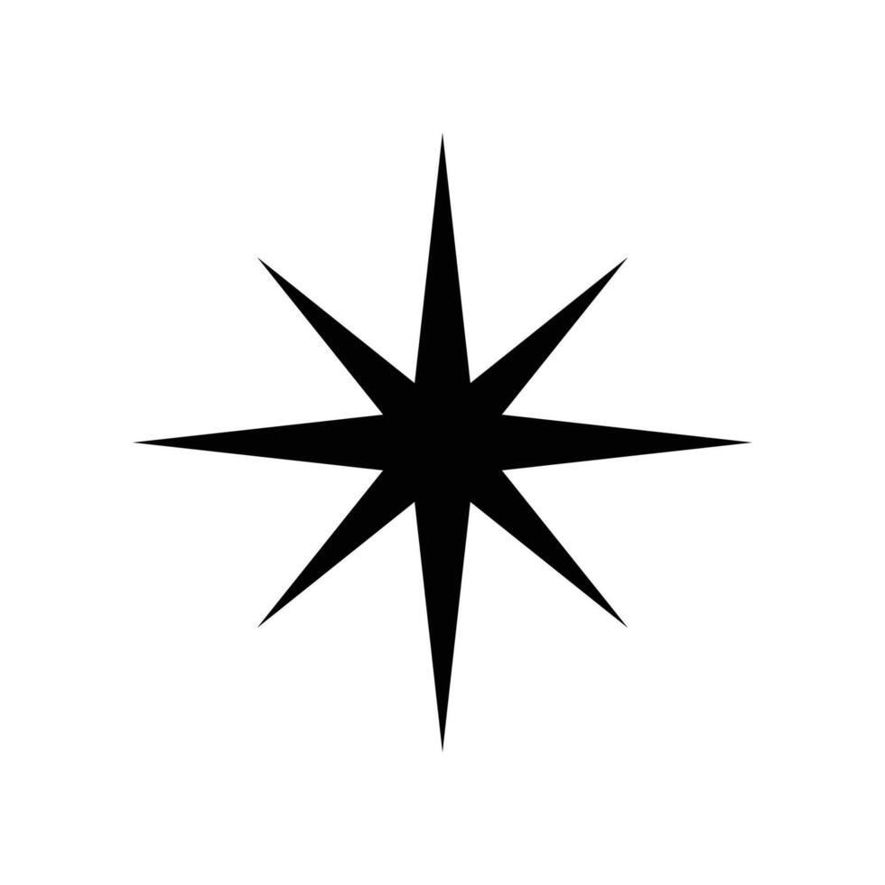 norte estrella icono vector diseño modelo en blanco antecedentes