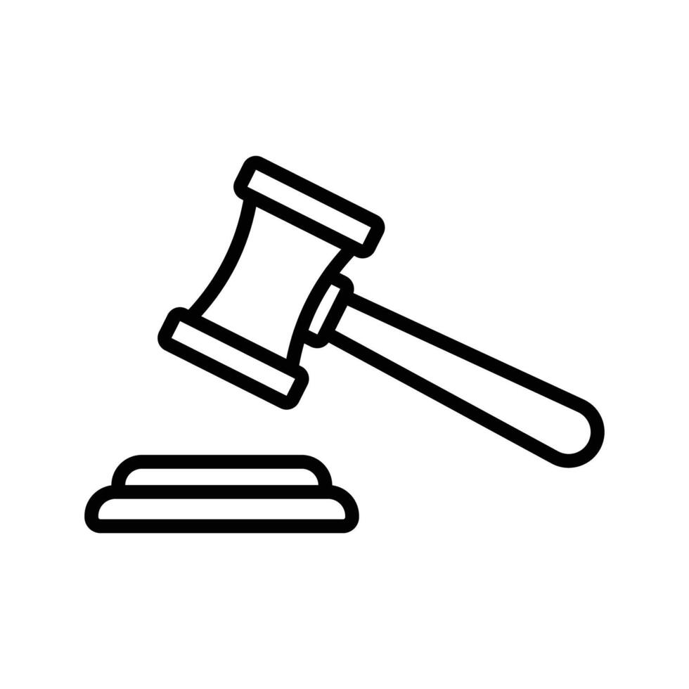 hammer of justice icon vector design template in white background