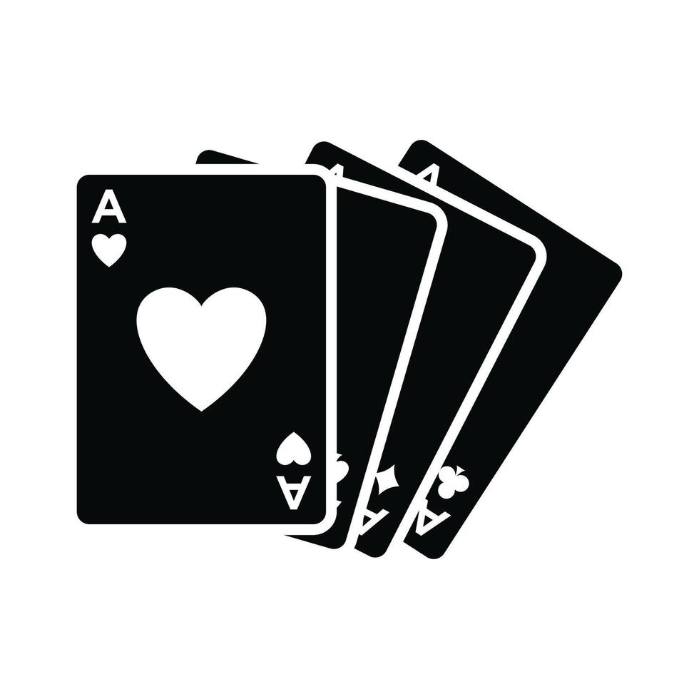 poker card icon vector design template in white background