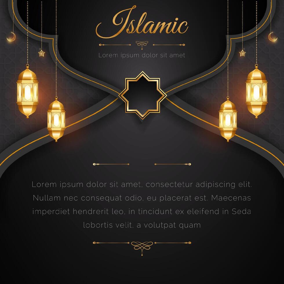 Islamic Arabic Luxury Background with Geometric pattern vector
