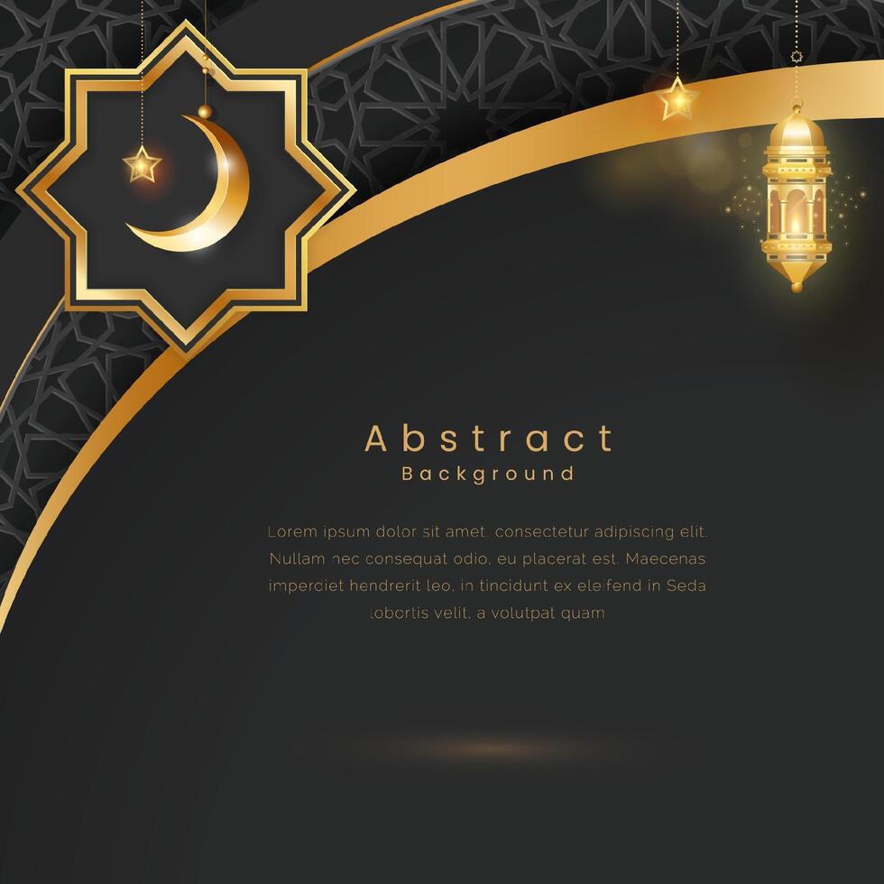 Islamic Arabic Luxury Background with Geometric pattern vector