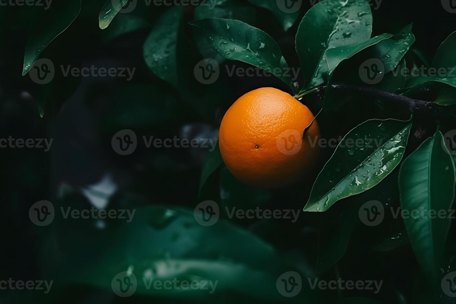 AI generated Summer background. Lemon orange garden. Neural network AI generated photo