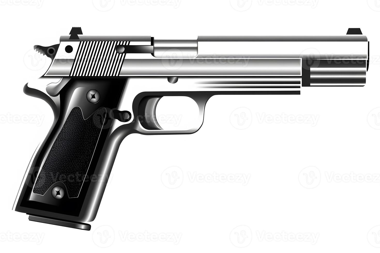 AI generated Desert Eagle gun on white background. Neural network AI generated photo