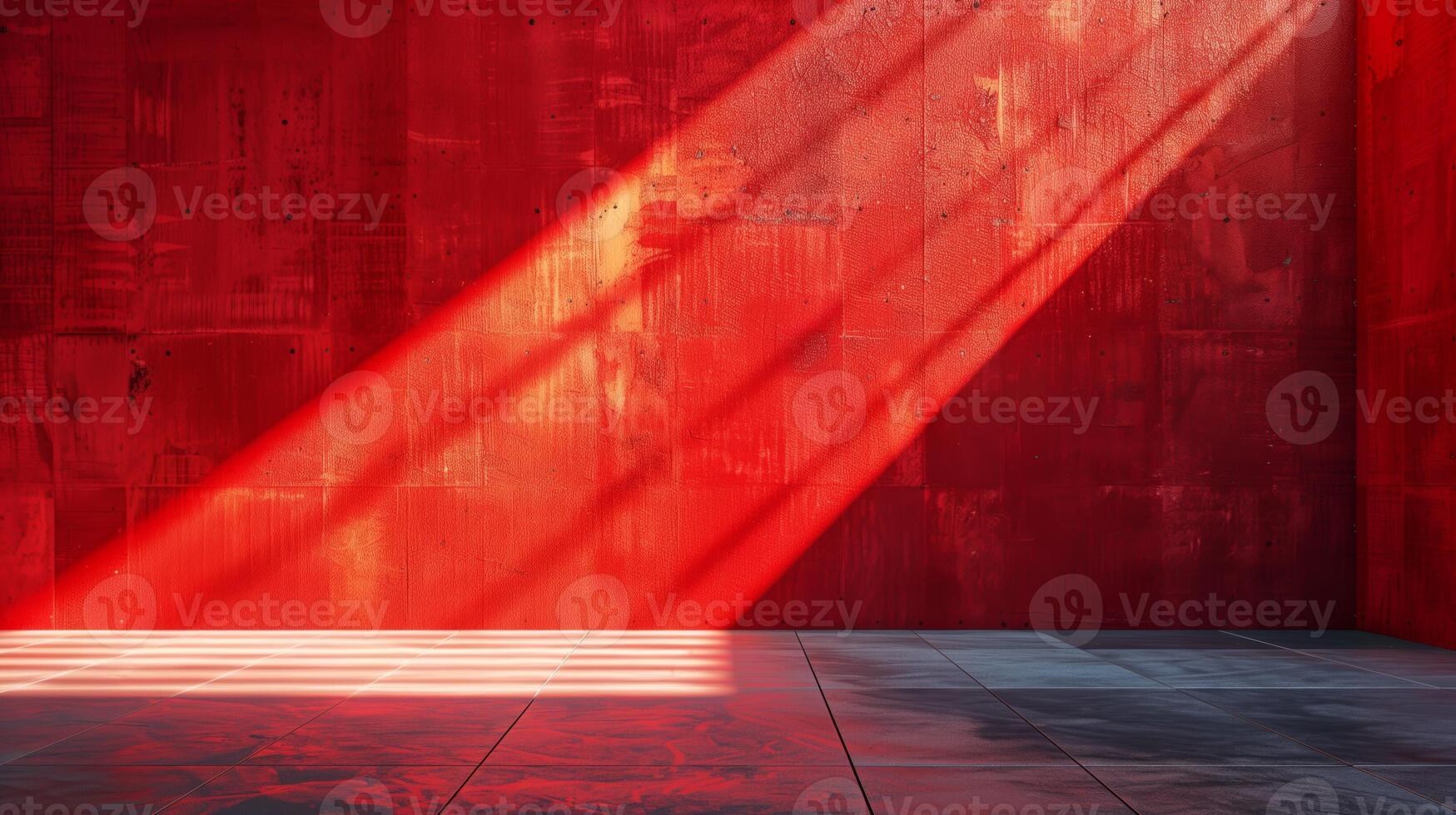 AI generated Vibrant Red Abstract Background with Dynamic Shadow   Energy and Creativity Concept photo