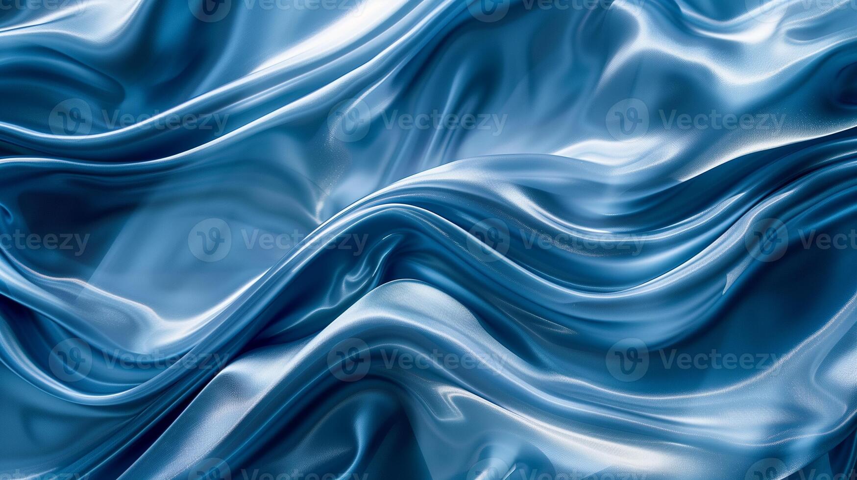 AI generated Luxurious Blue Satin Silk Texture Background photo