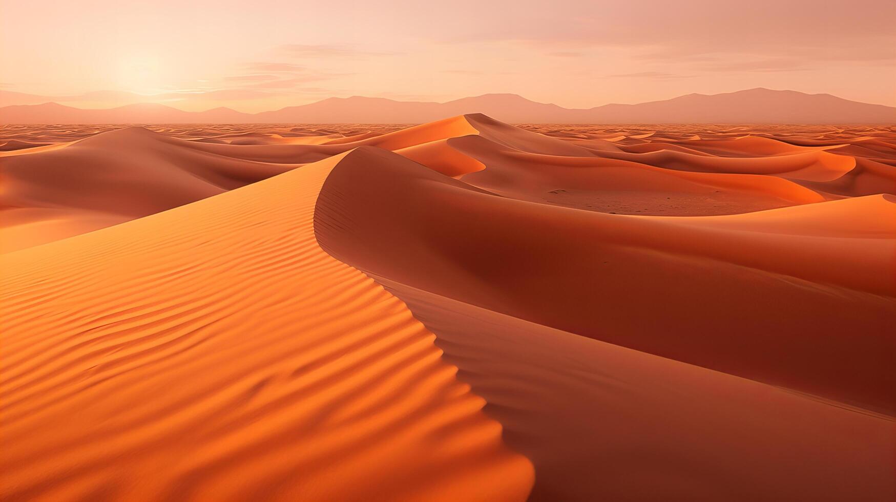 AI generated Aerial view of sand dunes photo