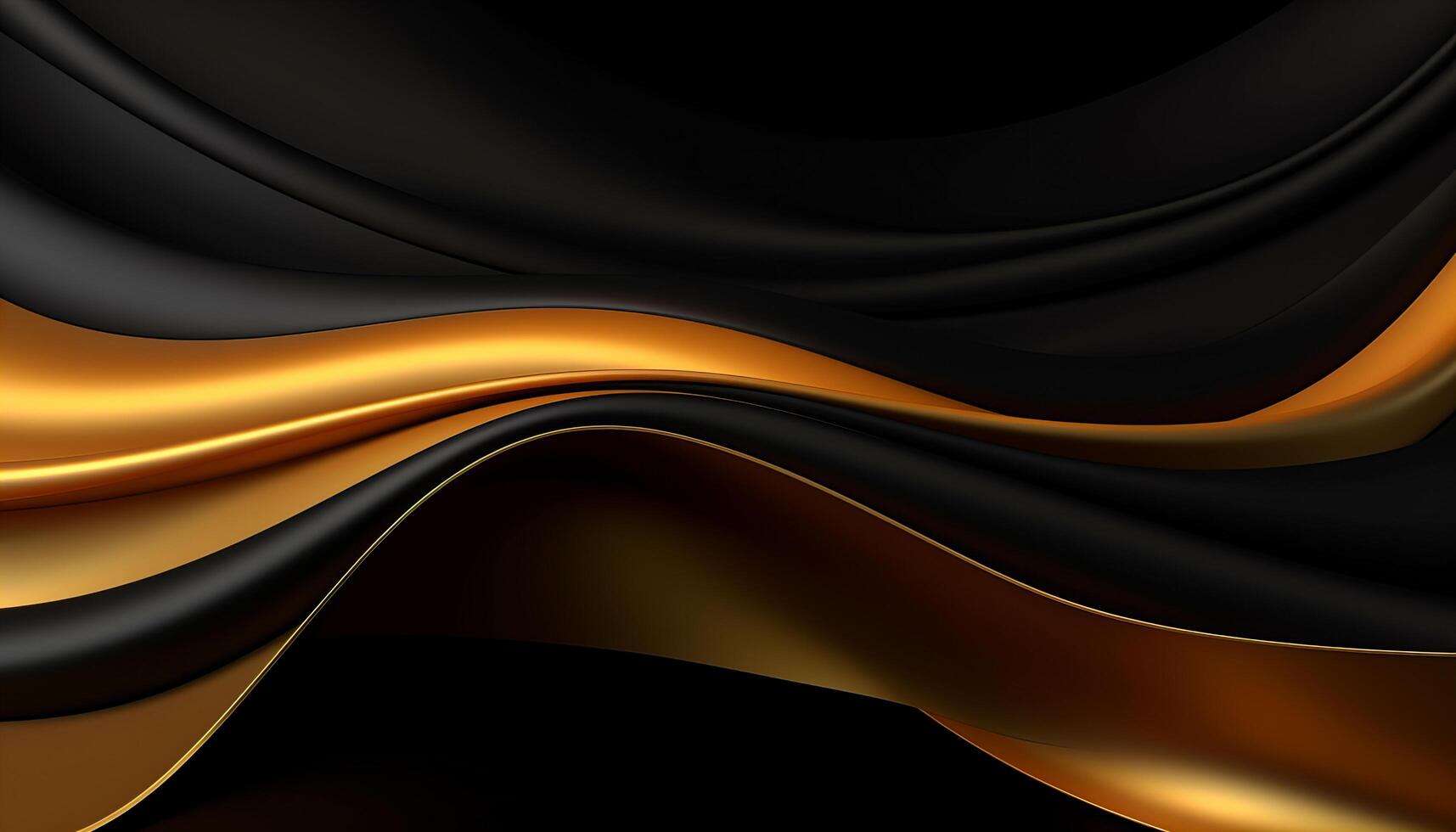 AI generated 3d dark and gold abstract wallpaper photo