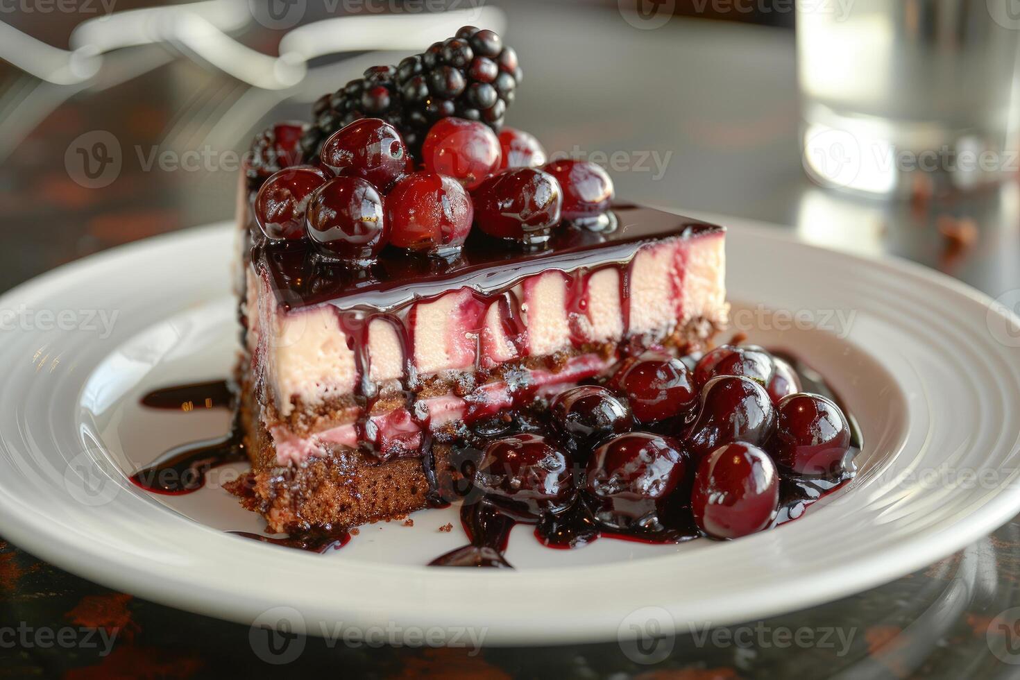 AI generated ultimate creamy cheesecake professional advertising food photography photo