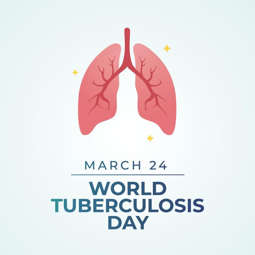 World Tuberculosis Day design template good for celebration usage. lung vector illustration. flat design. vector eps 10.