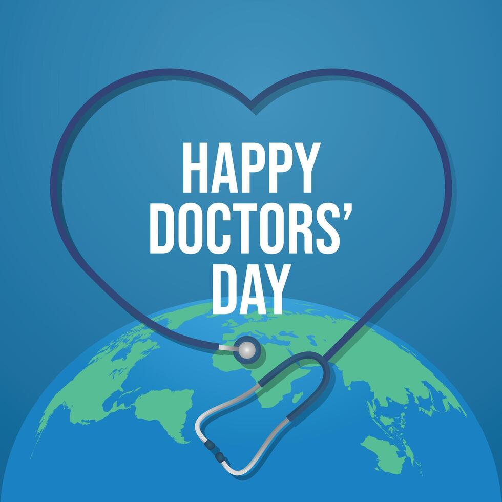 doctor's day vector design template good for celebration usage. flat design. vector eps 10. doctor vector illustration.