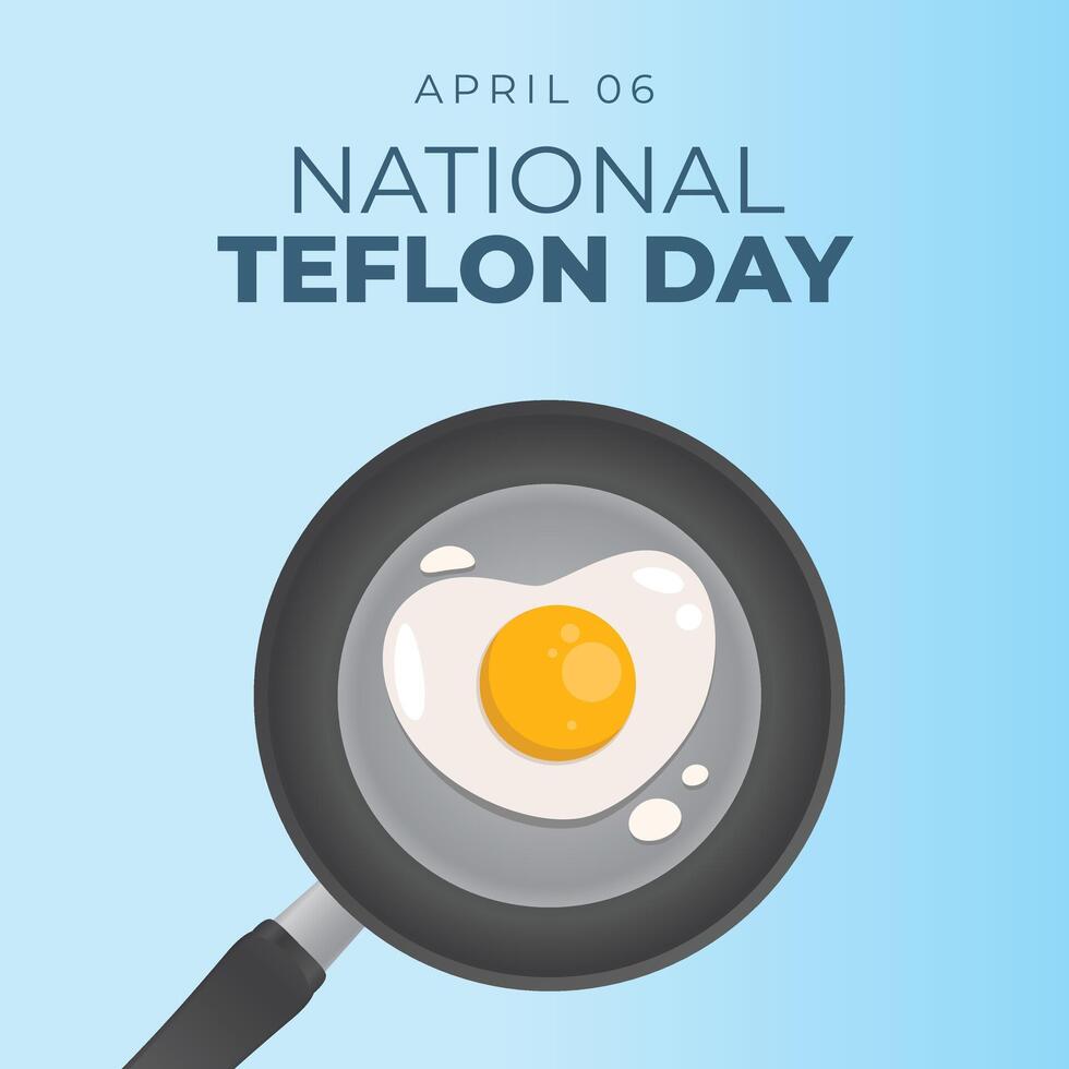 National Teflon Day design template good for celebration usage. telfon image. teflon vector image. flat design. vector eps 10.