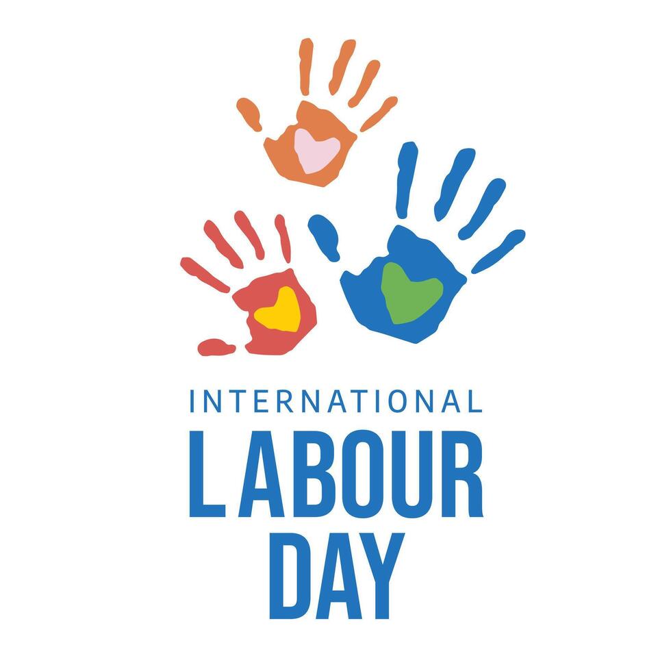 International Labour Day vector design template good for celebration usage. vector eps 10.  flat design.