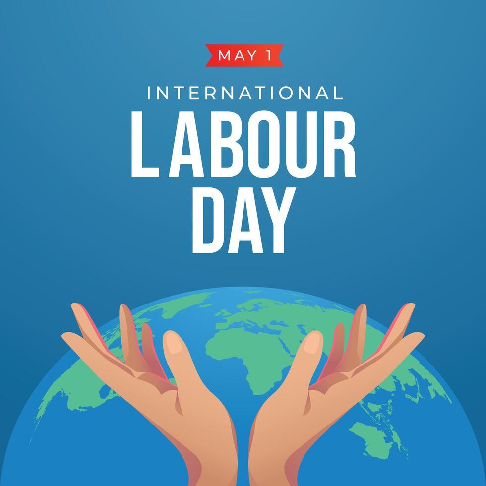 International Labour Day vector design template good for celebration usage. vector eps 10.  flat design.