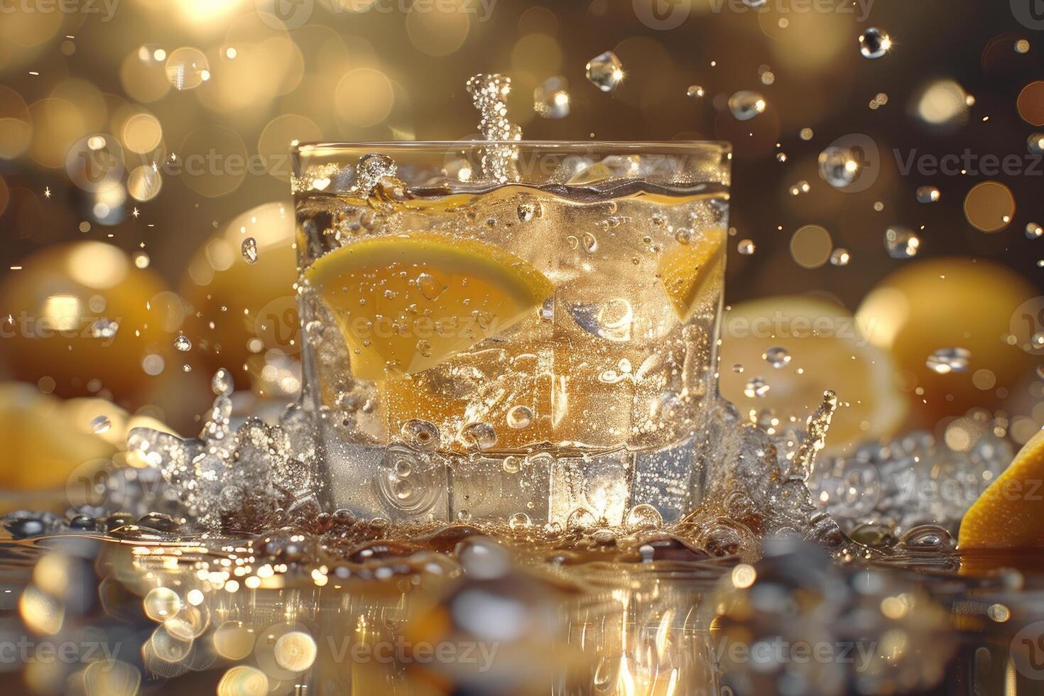 AI generated fresh squeezed lemonade professional advertising food photography photo