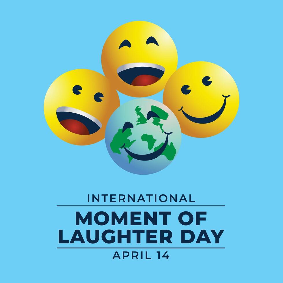 International Moment of Laughter Day design template good for celebration usage. laughter vector illustration. vector eps 10. flat design.