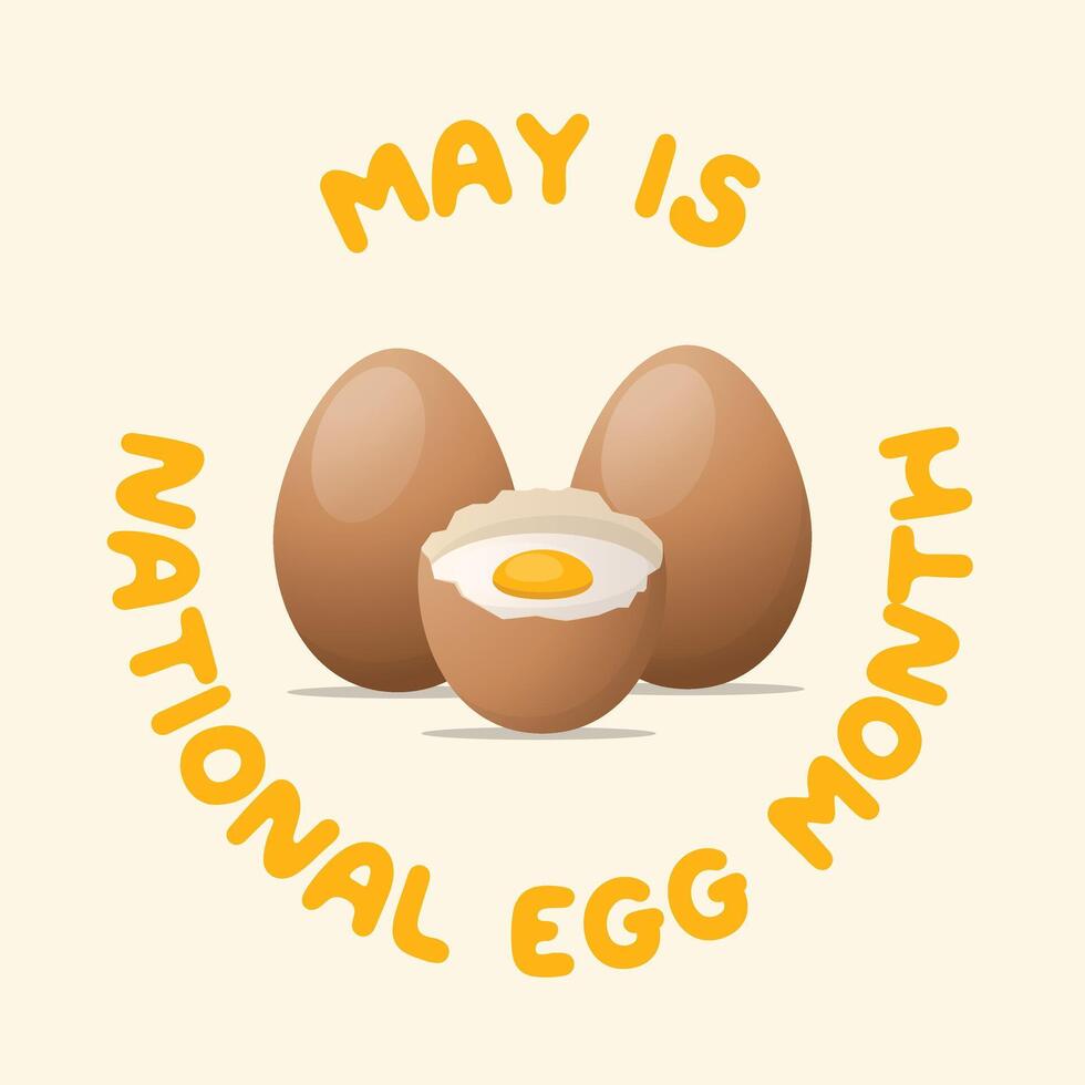 National Egg Month design template good for celebration usage. egg vector template. vector eps 10. flat design.