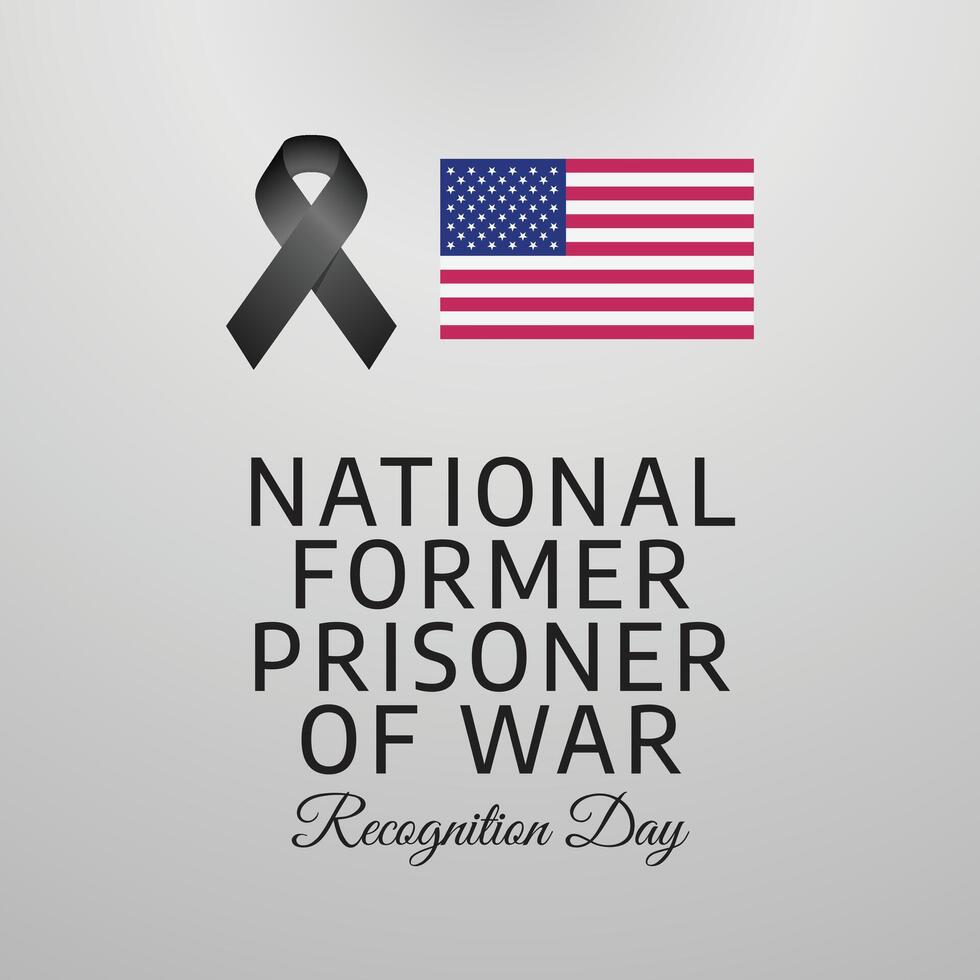 National Former Prisoner Of War Recognition Day vector design template good for celebration usage. flat design. vector eps 10.