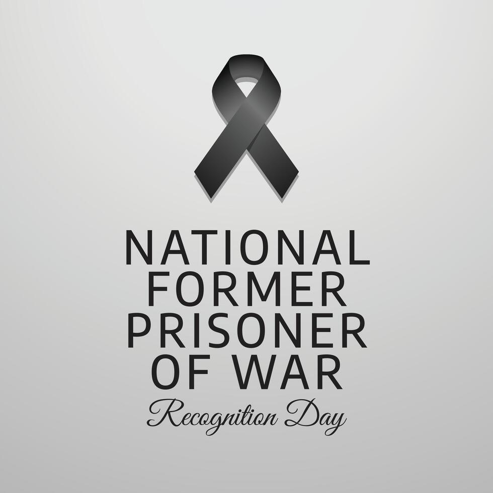 National Former Prisoner Of War Recognition Day vector design template good for celebration usage. flat design. vector eps 10.